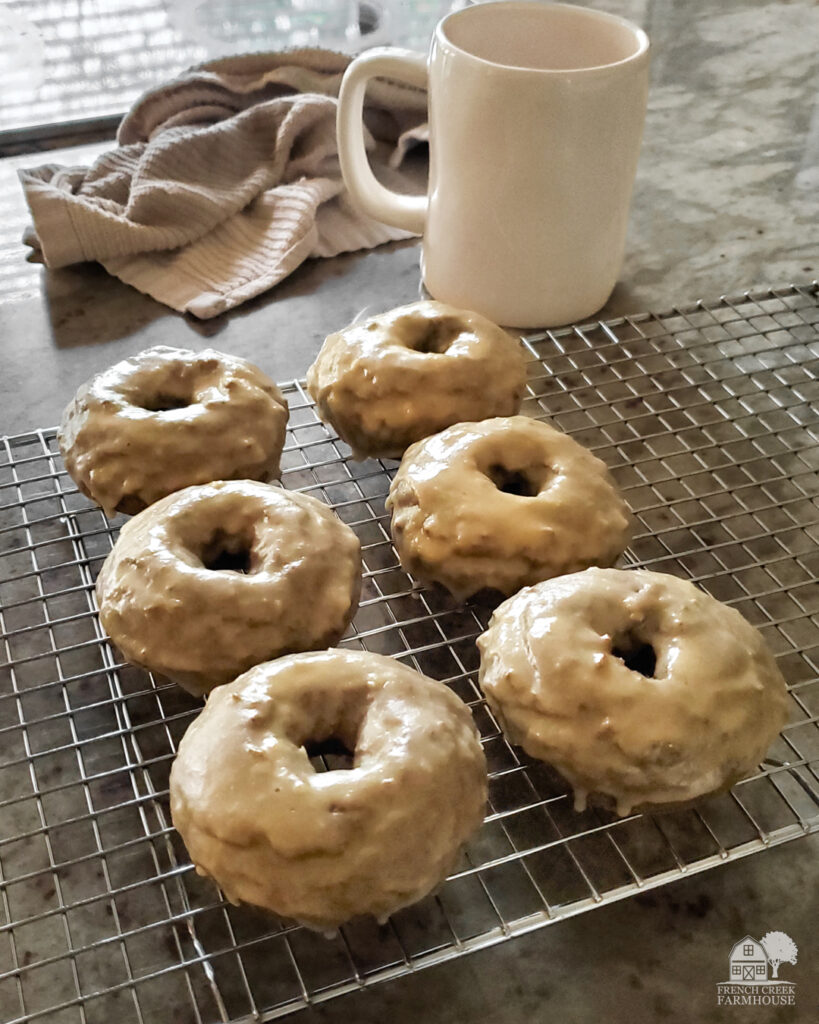 Lower in sugar and free from gluten, egg, and dairy, these chai spice doughnuts are perfect for enjoying with a cup of tea