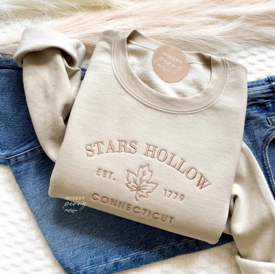 Stars Hollow embroidered sweatshirt from Gilmore Girls